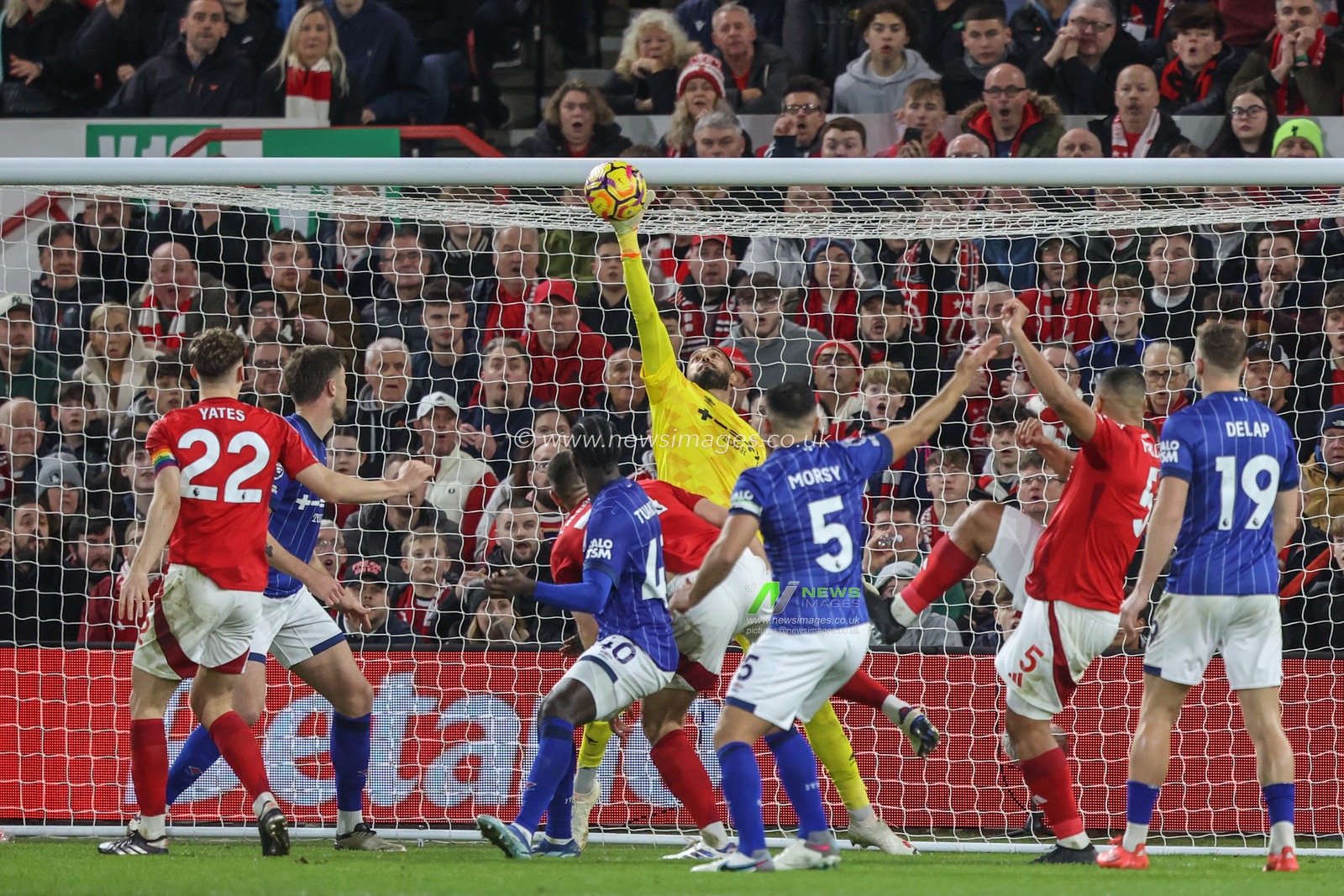 Arijanet MuriÄ‡ of Ipswich Town makes a save during the Premier League match Nottingham Forest vs Ipswich Town at City Ground, Nottingham, United Kingdom, 30th November 2024

(Photo by Alfie Cosgrove/News Images)