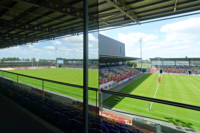 A general view of the LNER Community Stadium before the Betfred Championship match York City Knights vs Featherstone Rovers at LNER Community Stadium, York, United Kingdom, 29th June 2025

(Photo by Sam Eaden/News Images)
