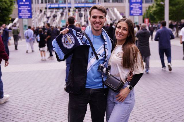 Manchester City supporters ahead of kick off during the Emirates FA Cup Final match Chelsea vs Manchester City at Wembley Stadium, London, United Kingdom on 16 May 2026

(Photo by Harvey Murphy/News Images)