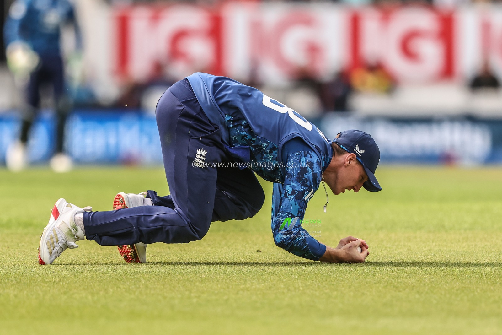 Harry Brook of England catches out Sherfane Rutherford of West Indies during the 3rd Metro Bank ODI England v West Indies at The Kia Oval, London, United Kingdom, 3rd June 2025

(Photo by Alfie Cosgrove/News Images)