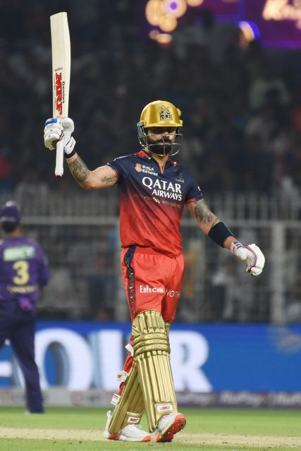 Royal Challengers Bengaluru's Virat Kohli 50 runs upduring the Indian Premier League cricket match between Kolkata Knight Riders and Royal Challengers Bengaluru at Eden Gardens in Kolkata, India, Saturday, March 22, 2025.(Photo: Debajyoti Chakraborty/News Images)