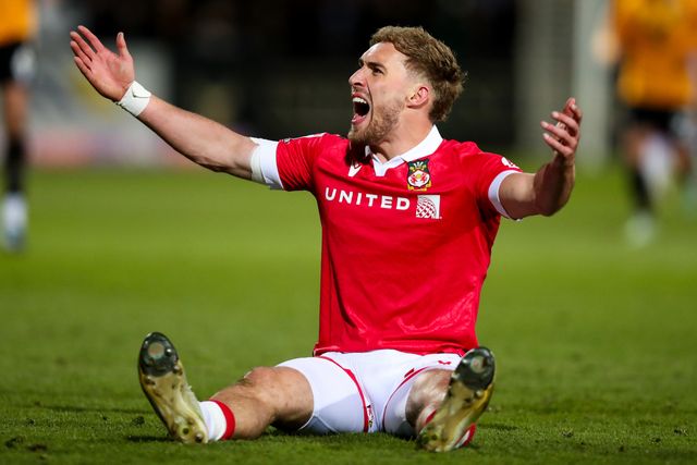 Sam Smith of Wrexham AFC reacts during the Sky Bet League 1 match Cambridge United vs Wrexham at Abbey Stadium, Cambridge, United Kingdom, 1st April 2025

(Photo by Izzy Poles/News Images)