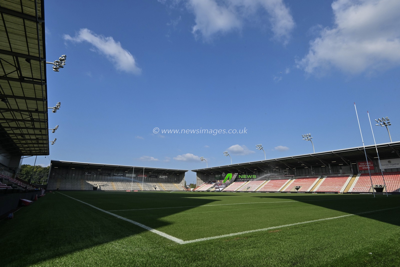 A general view of Leigh Sports Village ahead of the Betfred Super League Round 24 match Leigh Leopards vs Warrington Wolves at Leigh Sports Village, Leigh, United Kingdom, 30th August 2024

(Photo by Cody Froggatt/News Images)