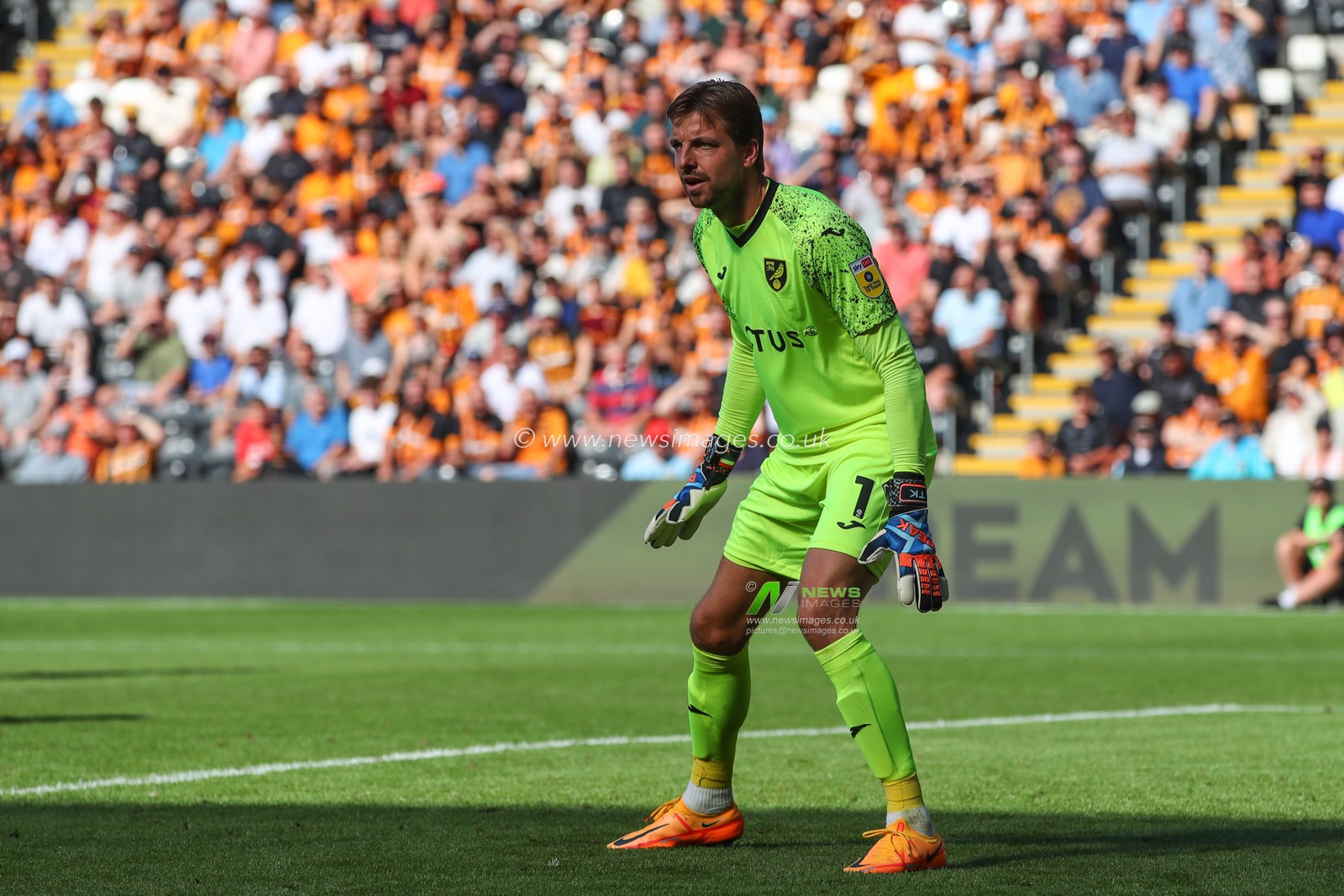 Tim Krul #1 of Norwich City during the game