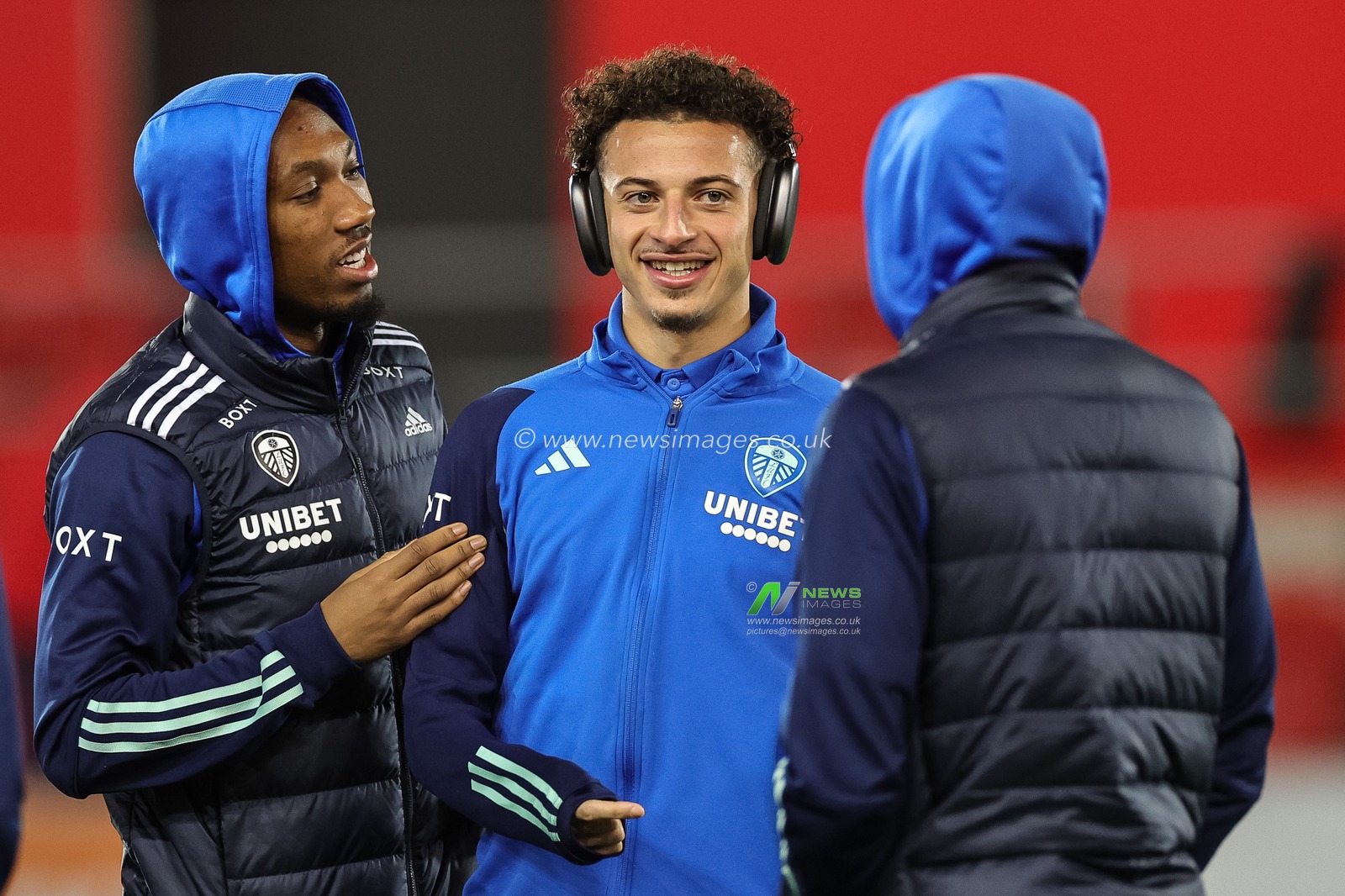 Jaidon Anthony #12 of Leeds United and Ethan Ampadu #4 of Leeds United during the Sky Bet Championship match Rotherham United vs Leeds United at New York Stadium, Rotherham, United Kingdom, 24th November 2023

(Photo by Mark Cosgrove/News Images)