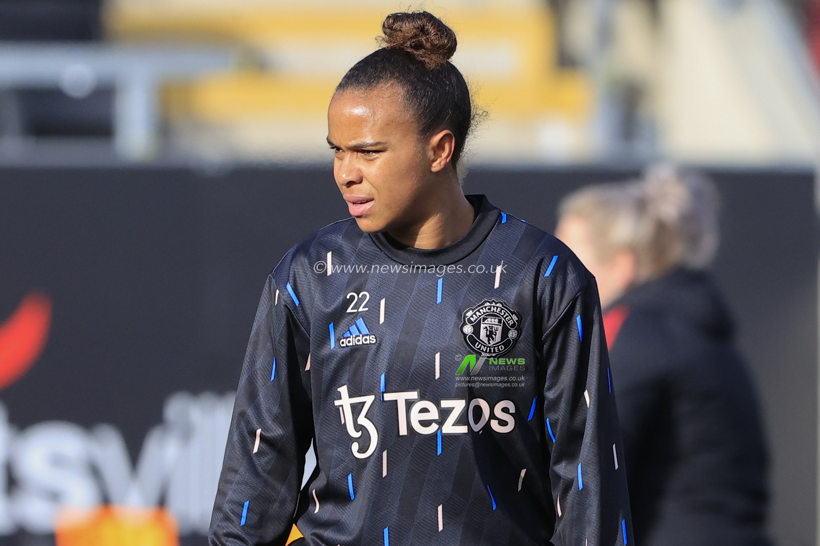 Nikita Parris #22 of Manchester United warms up for the The FA Women's Super League match Manchester United Women vs Everton Women at Leigh Sports Village, Leigh, United Kingdom, 5th February 2023

(Photo by Conor Molloy/News Images)