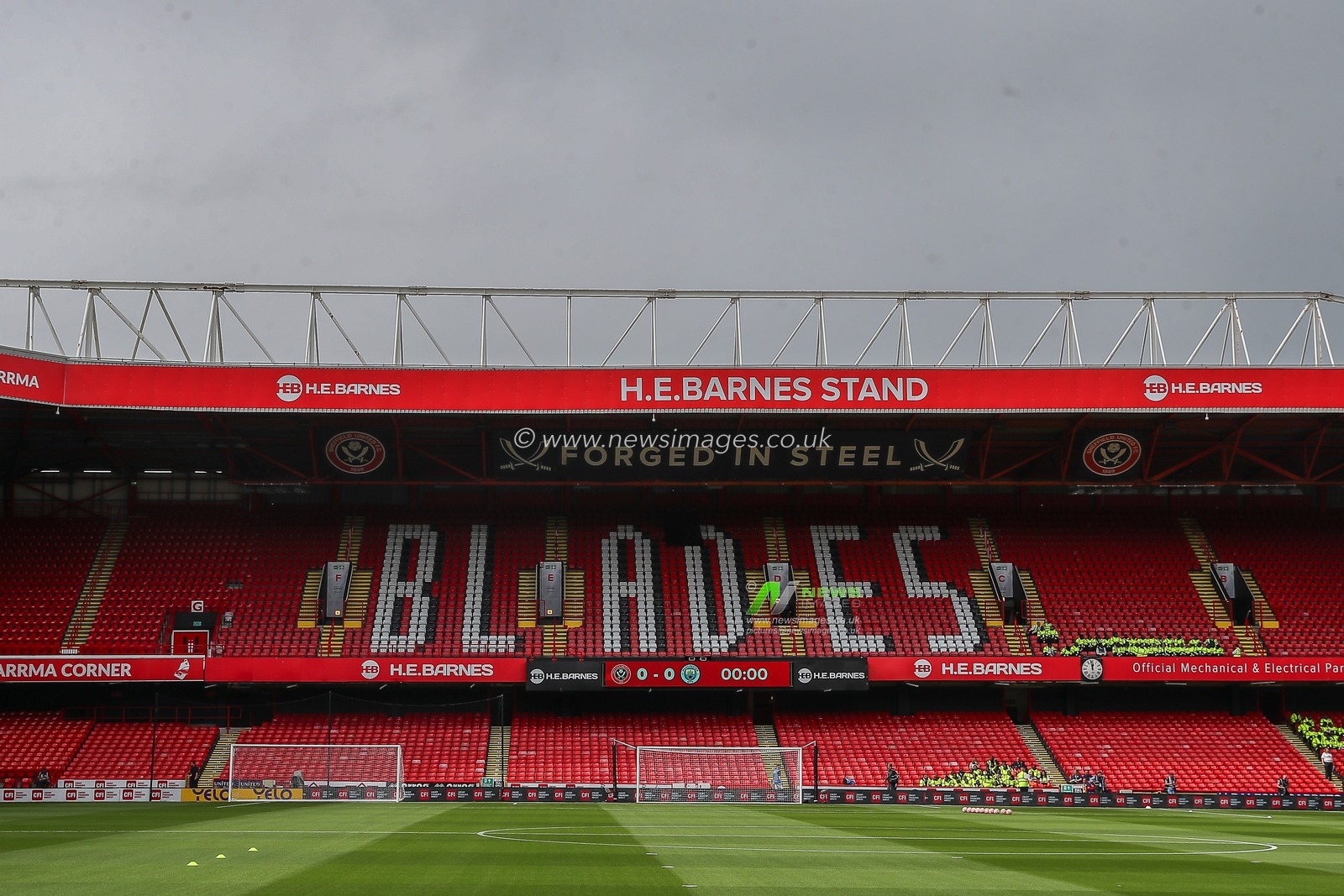 A general view of Bramall Lane, Home of Sheffield United ahead of the Premier League match Sheffield United vs Manchester City at Bramall Lane, Sheffield, United Kingdom, 27th August 2023

(Photo by Gareth Evans/News Images)