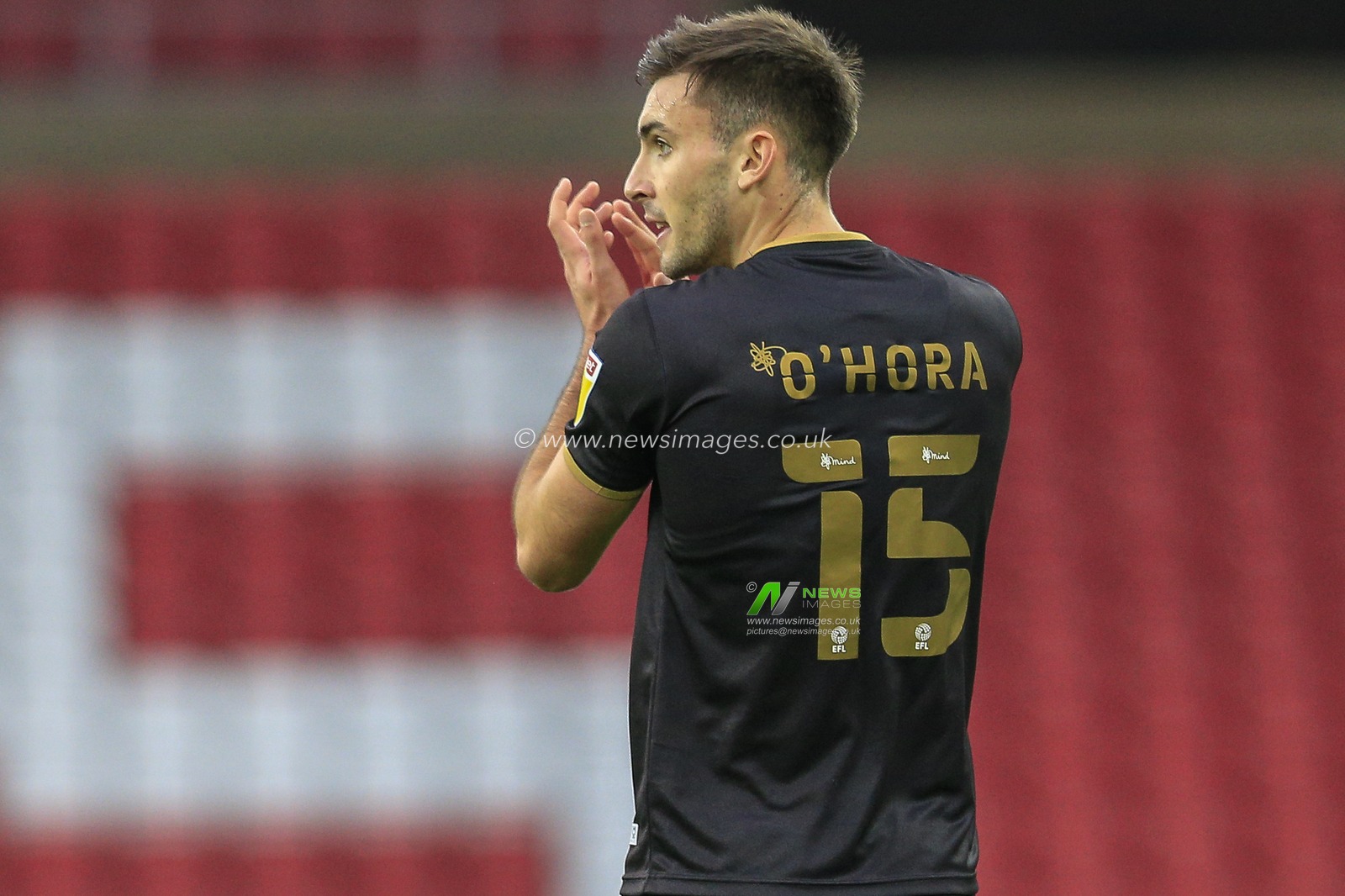 Warren O'Hora #15 of Milton Keynes Dons in action