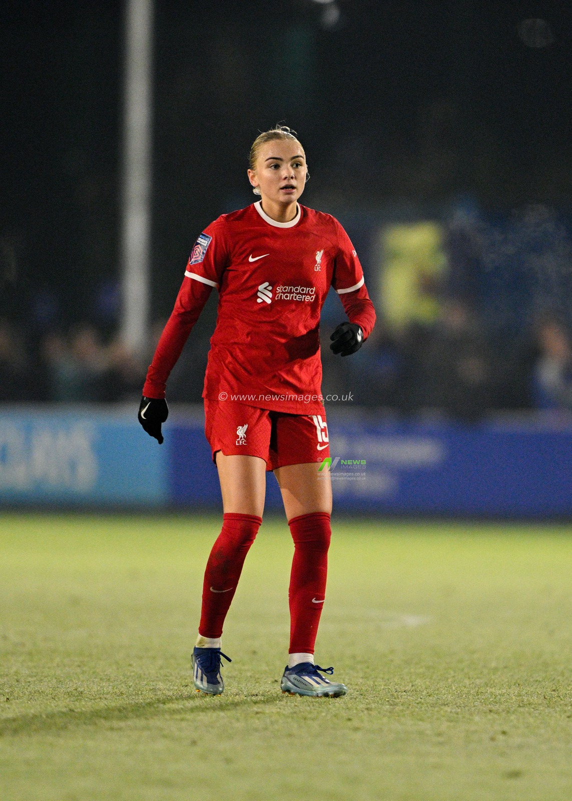 Sofie Lundgaard 15# of Liverpool Women's Football Club, during the FA Women's League Cup match Everton Women vs Liverpool Women at Walton Hall Park Stadium, Liverpool, United Kingdom, 13th December 2023

(Photo by Cody Froggatt/News Images)