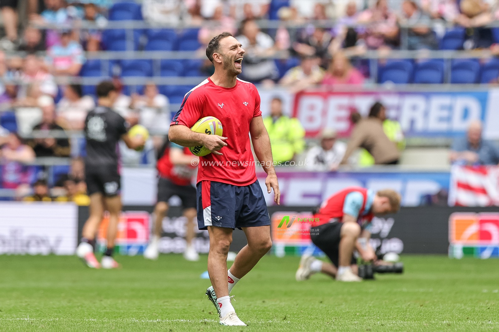 Mikey Lewis of Hull KR in the pre-game warm up during the Betfred Super League Magic Weekend match Hull KR vs Hull FC at Hill Dickinson Stadium, Liverpool, United Kingdom on 04 July 2026

(Photo by Mark Cosgrove/News Images)