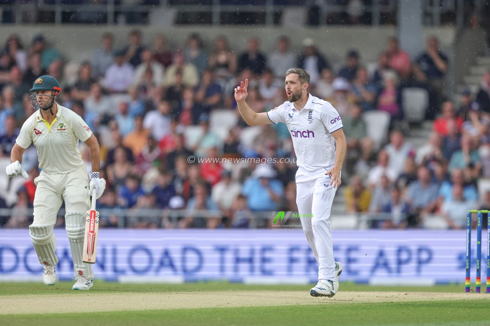 Chris Woakes of England appeals during the LV= Insurance Ashes Third Test Series Day 3 England v Australia at Headingley Stadium, Leeds, United Kingdom, 8th July 2023

(Photo by Mark Cosgrove/News Images)