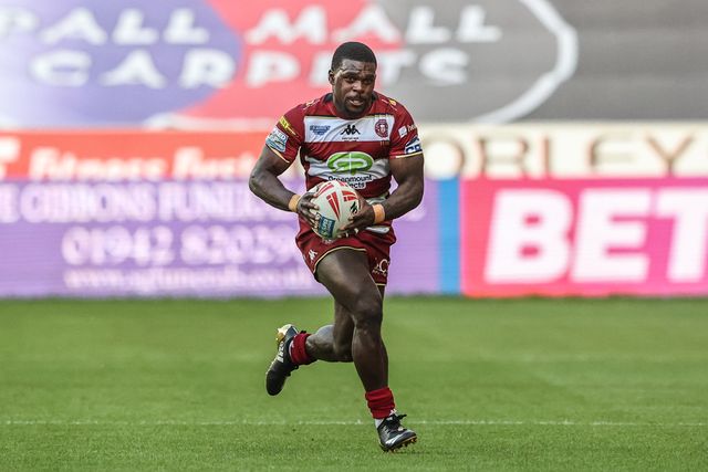 Christian Wade of Wigan Warriors during the Betfred Super League round 18 match Wigan Warriors vs Huddersfield Giants at The Brick Community Stadium, Wigan, United Kingdom, 11th July 2025

(Photo by Alfie Cosgrove/News Images)
