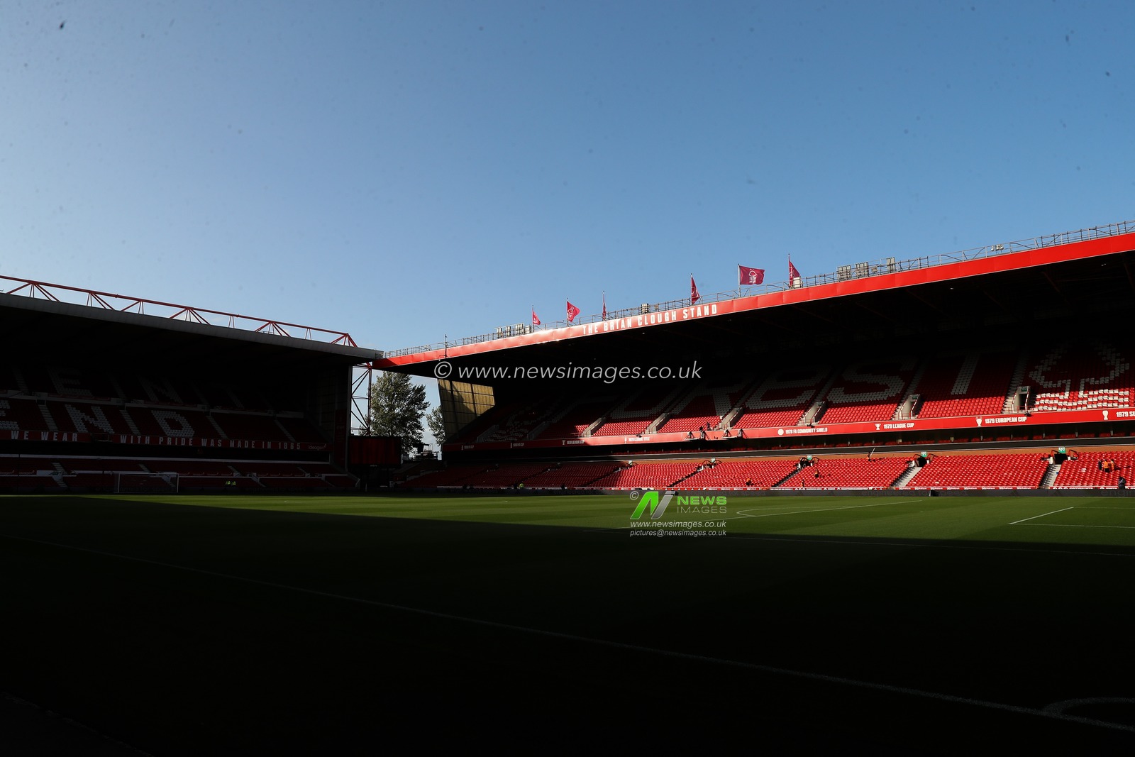 A general view inside of City Ground, home of Nottingham Forest ahead of the Premier League match Nottingham Forest vs Burnley at City Ground, Nottingham, United Kingdom, 18th September 2023

(Photo by Gareth Evans/News Images)