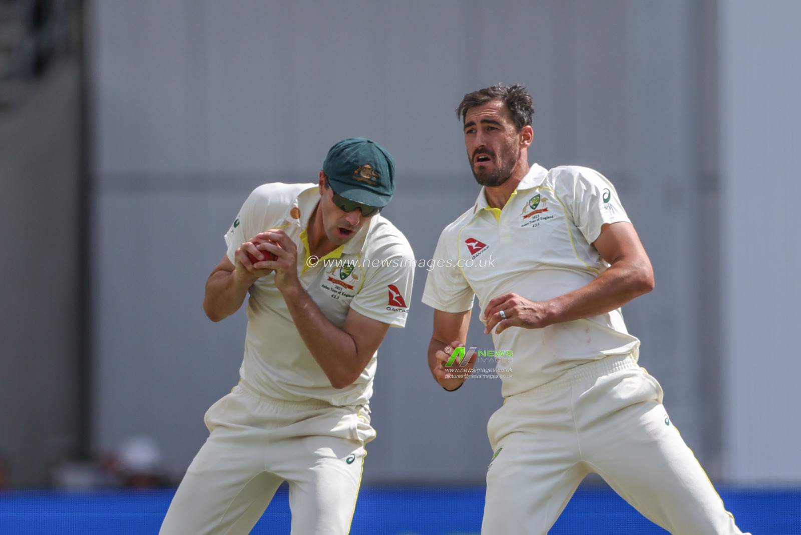Pat Cummings of Australia catches out Harry Brook of England during the LV= Insurance Ashes Third Test Series Day 4 England vs Australia at Headingley Stadium, Leeds, United Kingdom, 9th July 2023

(Photo by Mark Cosgrove/News Images)