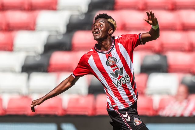 Simon Adingra of Sunderland during the Pre-season friendly match Sunderland vs Real Betis at Stadium Of Light, Sunderland, United Kingdom, 2nd August 2025

(Photo by Alfie Cosgrove/News Images)