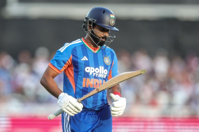 A dejected India captain Shreyas Iyer leaves the field of play after being dismissed by Jofra Archer of England during the Third Vitality T20 International match England vs India at Trent Bridge, Nottingham, United Kingdom on 07 July 2026

(Photo by Mark Cosgrove/News Images)