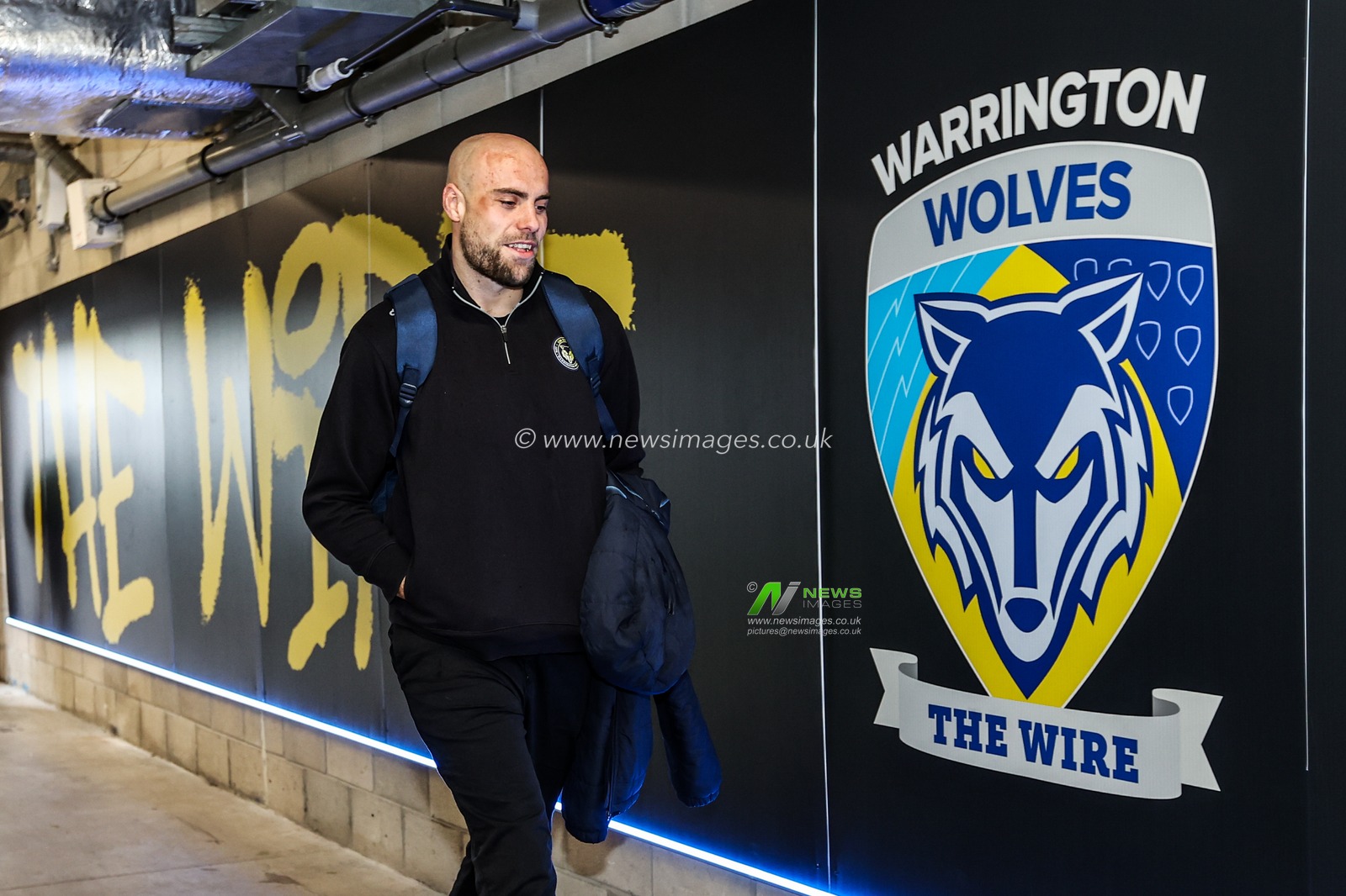 James Harrison of Warrington Wolves arrives during the Betfred Challenge Cup Quarter Final match Warrington Wolves vs Leigh Leopards at The Halliwell Jones Stadium, Warrington, United Kingdom on 11 April 2026

(Photo by Alfie Cosgrove/News Images)