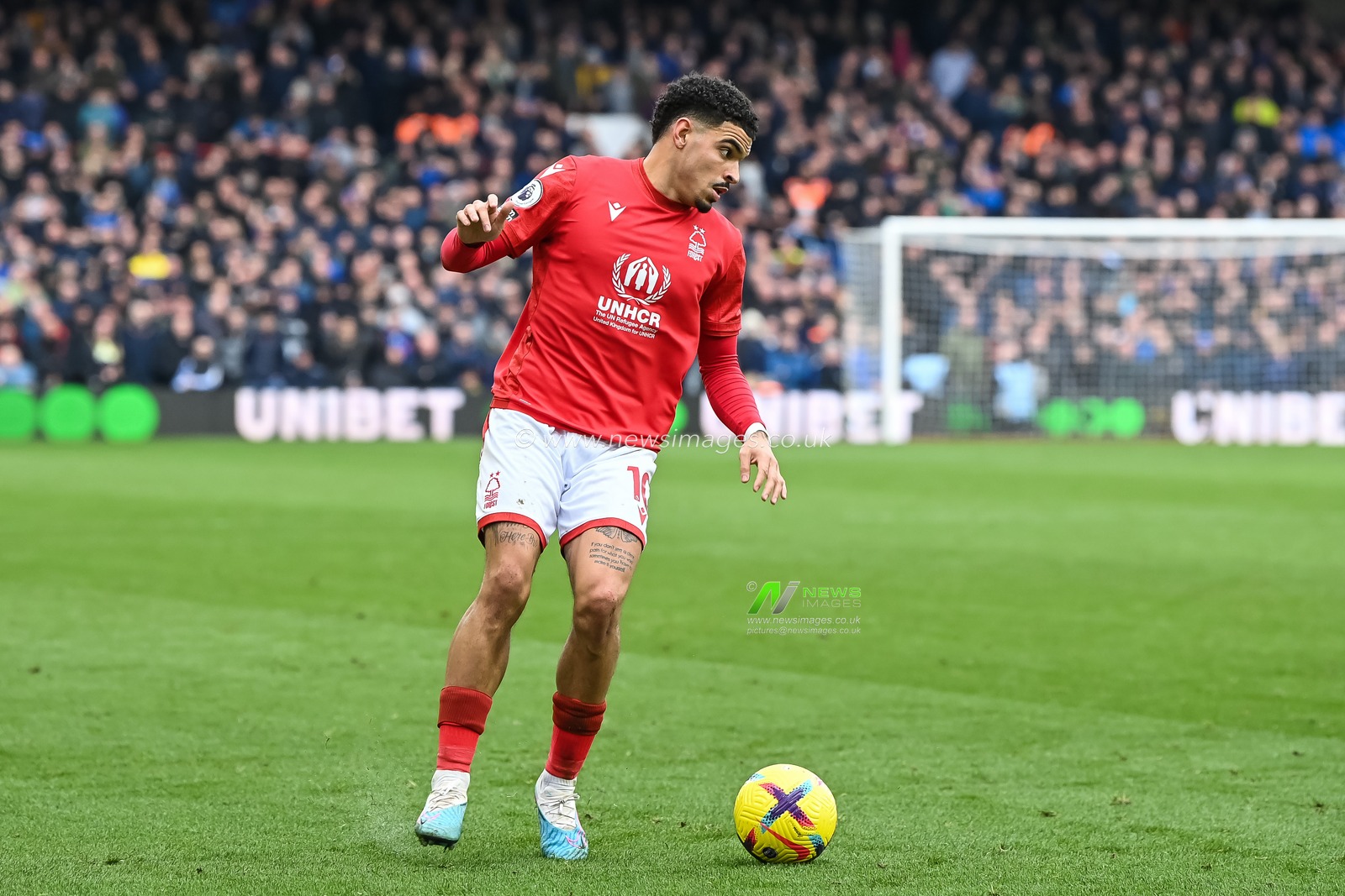 Morgan Gibbs-White #10 of Nottingham Forest makes a break with the ball during the Premier League match Nottingham Forest vs Everton at City Ground, Nottingham, United Kingdom, 4th March 2023

(Photo by Craig Thomas/News Images)