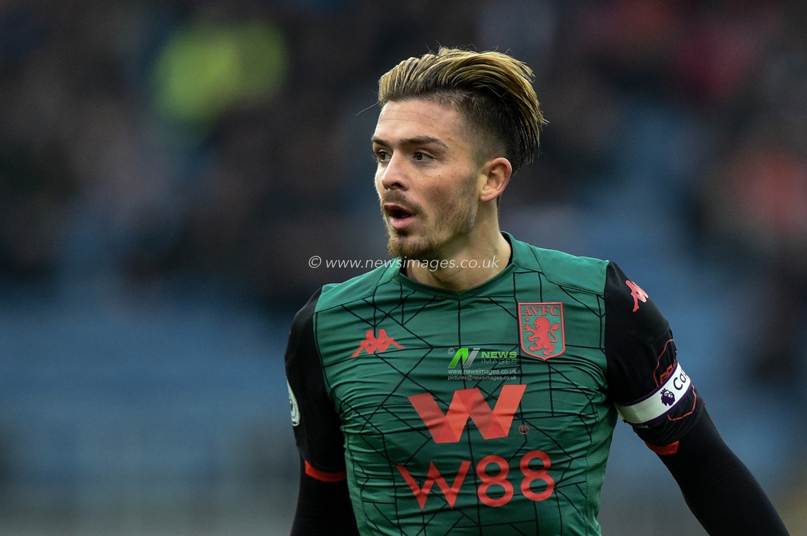 1st January 2020, Turf Moor, Burnley, England; Premier League, Burnley v Aston Villa : Jack Grealish (10) of Aston Villa during the game.

Credit: Richard Long/News Images