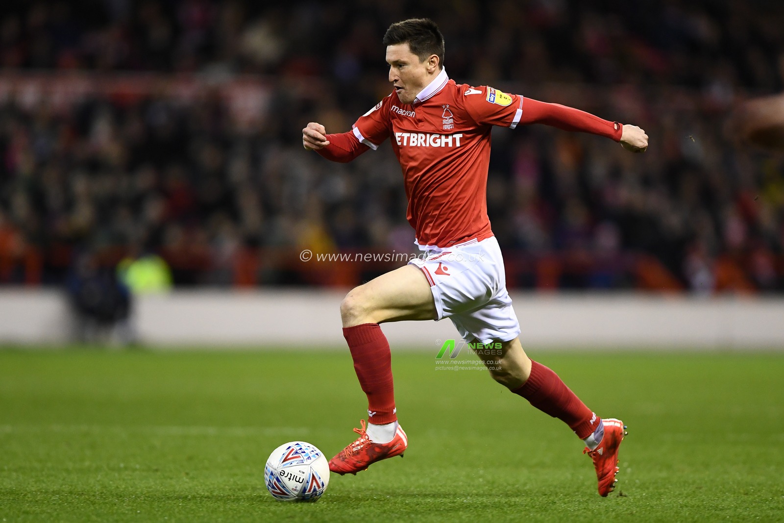 13th March 2019, City Ground, Nottingham, England ; Sky Bet Championship, Nottingham Forest v Aston Villa : Joe Lolley (23) of Nottingham Forest 

Credit: Jon Hobley/News Images

English Football League images are subject to DataCo Licence