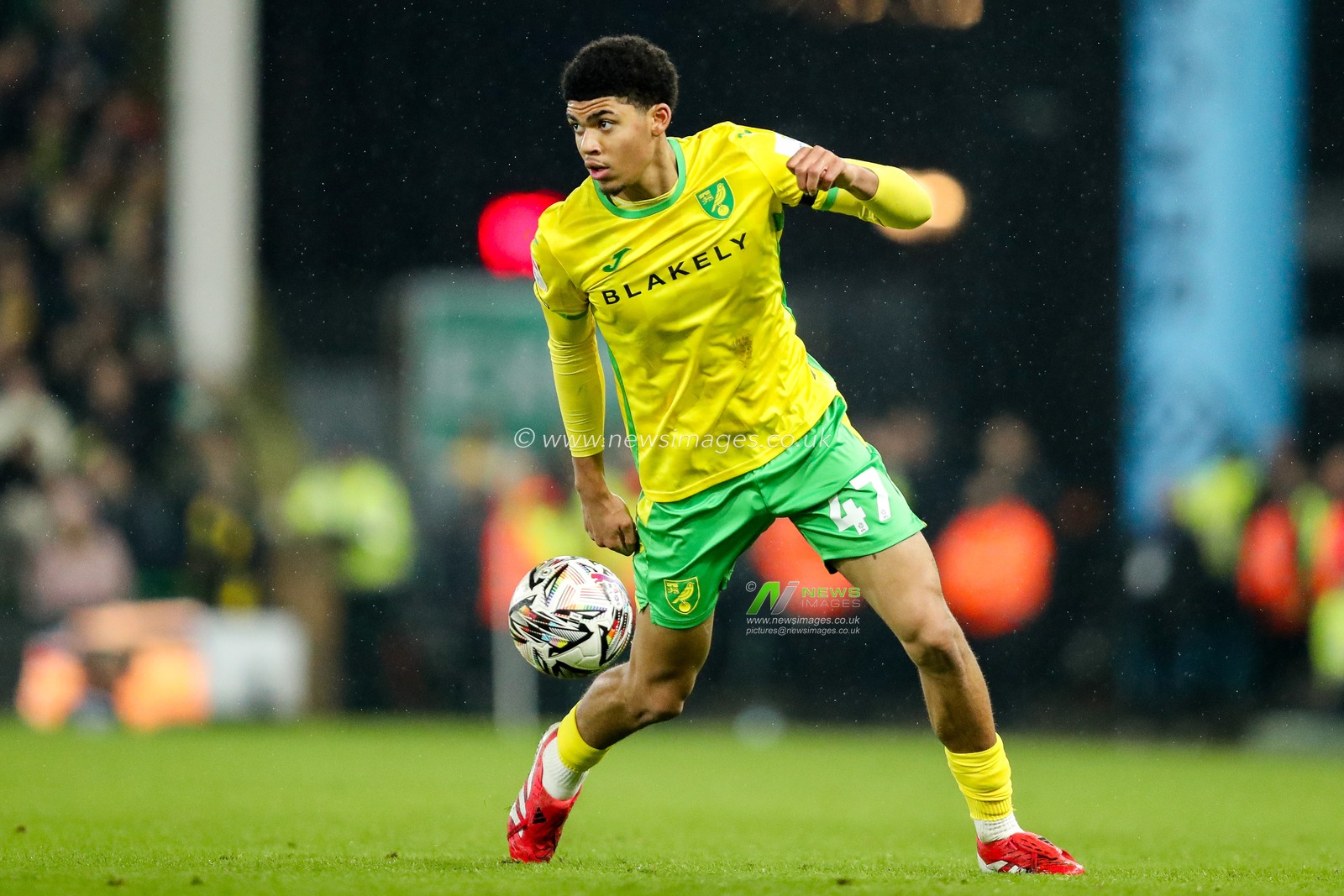 Lucien Mahovo of Norwich City controls the ball during the Sky Bet Championship match Norwich City vs Preston North End at Carrow Road, Norwich, United Kingdom, 11th February 2025

(Photo by Izzy Poles/News Images)