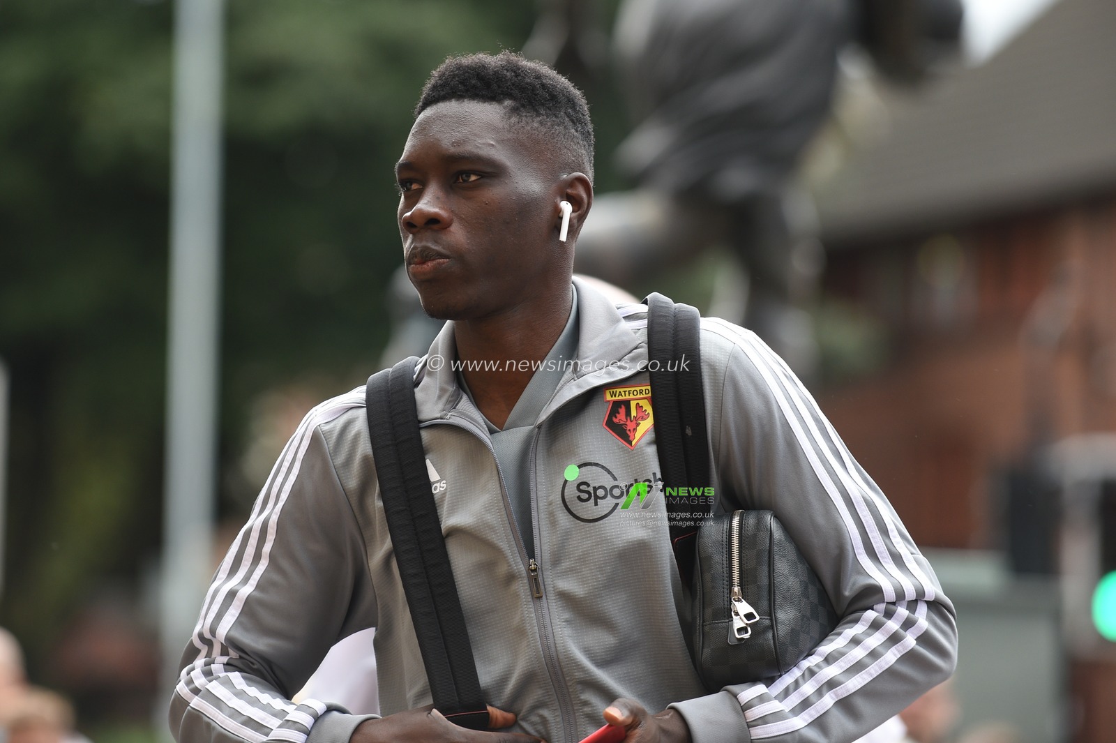 28th September 2019, Molineux, Wolverhampton, England; Premier League, Wolverhampton Wanderers v Watford : Tom Dele-Bashiru (24) of Watford arrives at the ground

Credit: Richard Long/News Images