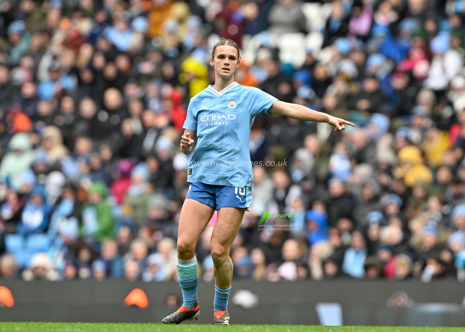 Kerstin Casparij of Manchester City Women, during The FA Women's Super League match Manchester City Women vs Manchester United Women at Etihad Stadium, Manchester, United Kingdom, 23rd March 2024

(Photo by Cody Froggatt/News Images)