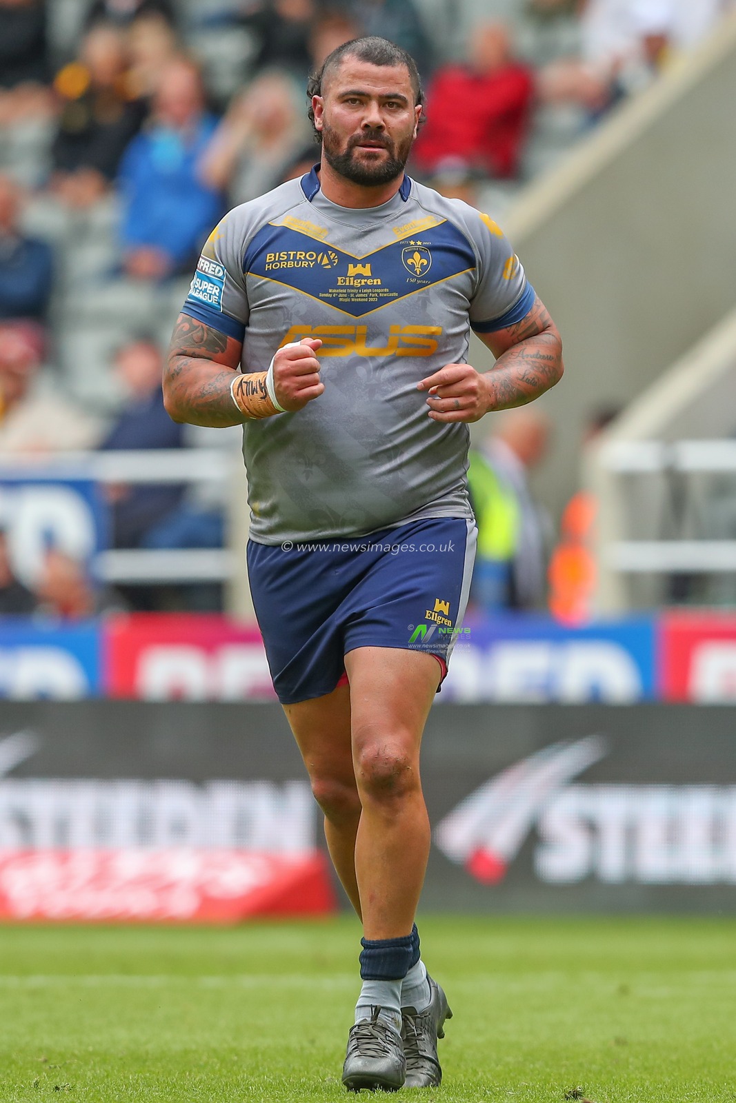 David Fifita #40 of Wakefield Trinity during the Magic Weekend match Wakefield Trinity vs Leigh Leopards at St. James's Park, Newcastle, United Kingdom, 4th June 2023

(Photo by Gareth Evans/News Images)