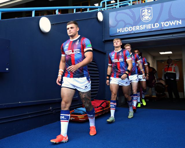 Cameron Scott of Wakefield Trinity walks out to warm up before the Betfred Super League round 19 match Huddersfield Giants vs Wakefield Trinity at the Accu Stadium, Huddersfield, United Kingdom, 18th July 2025

(Photo by Sam Eaden/News Images)