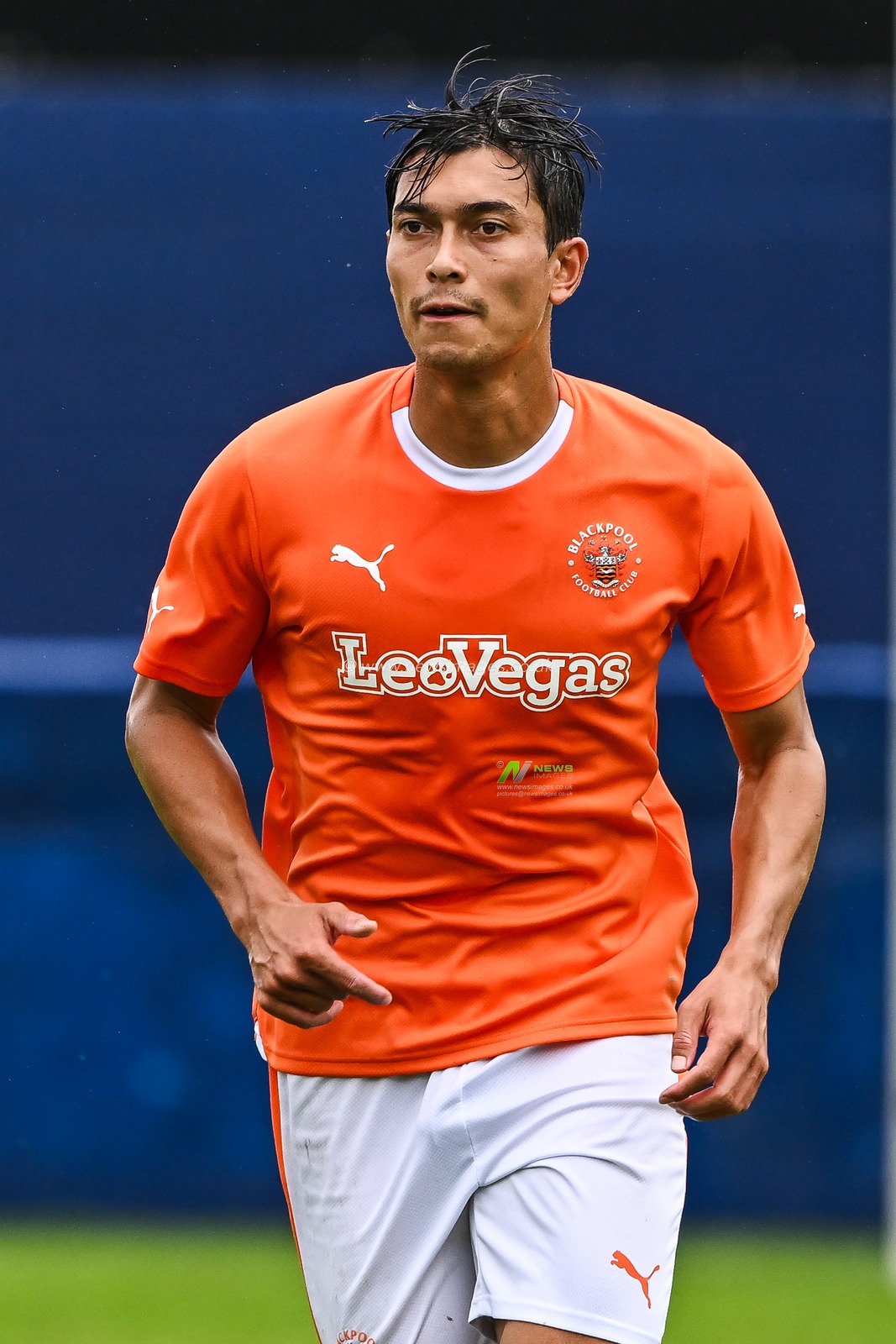 Kenny Dougall #12 of Blackpool during the Pre-season friendly match Barrow vs Blackpool at SO Legal Stadium, Barrow-in-Furness, United Kingdom, 22nd July 2023

(Photo by Craig Thomas/News Images)