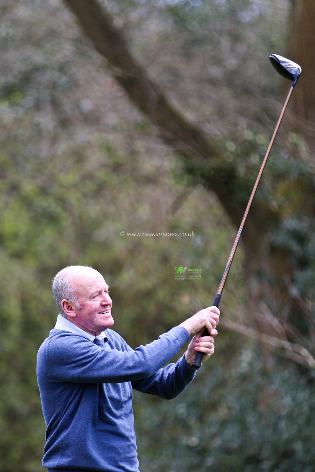 A man tees off at Lees Hall Golf Club, Sheffield, following the easing of England's lockdown to allow far greater freedom outdoors