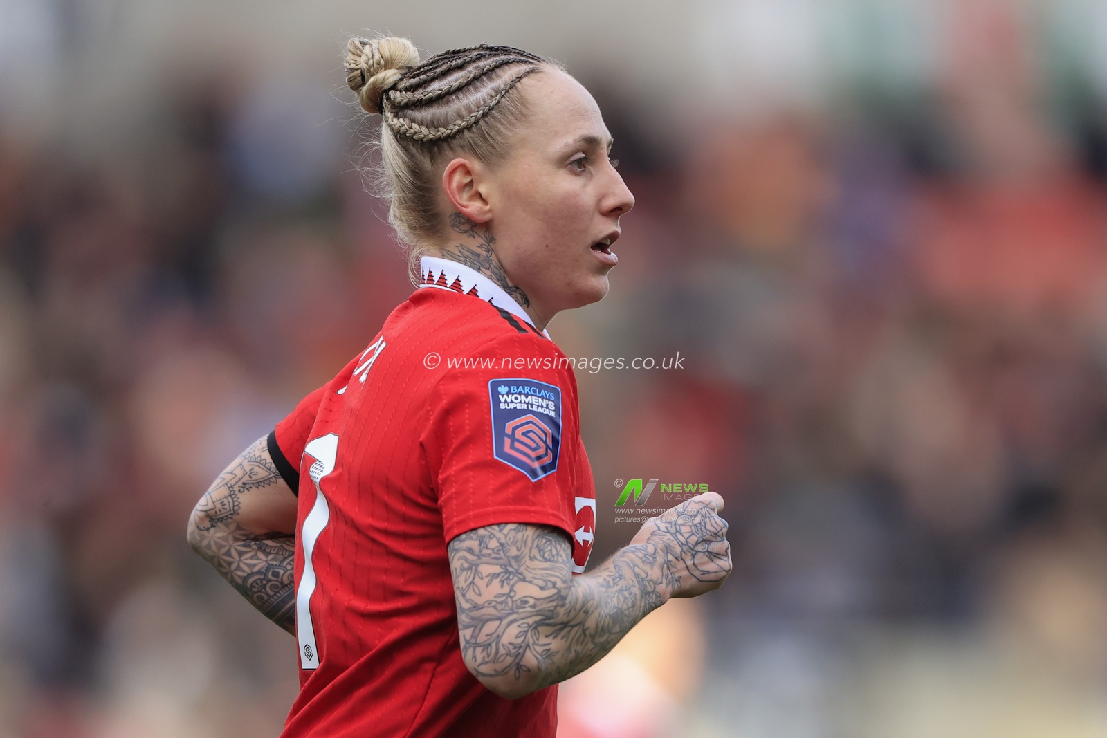 Leah Galton #11 of Manchester United during the The FA Women's Super League match Manchester United Women vs Everton Women at Leigh Sports Village, Leigh, United Kingdom, 5th February 2023

(Photo by Conor Molloy/News Images)