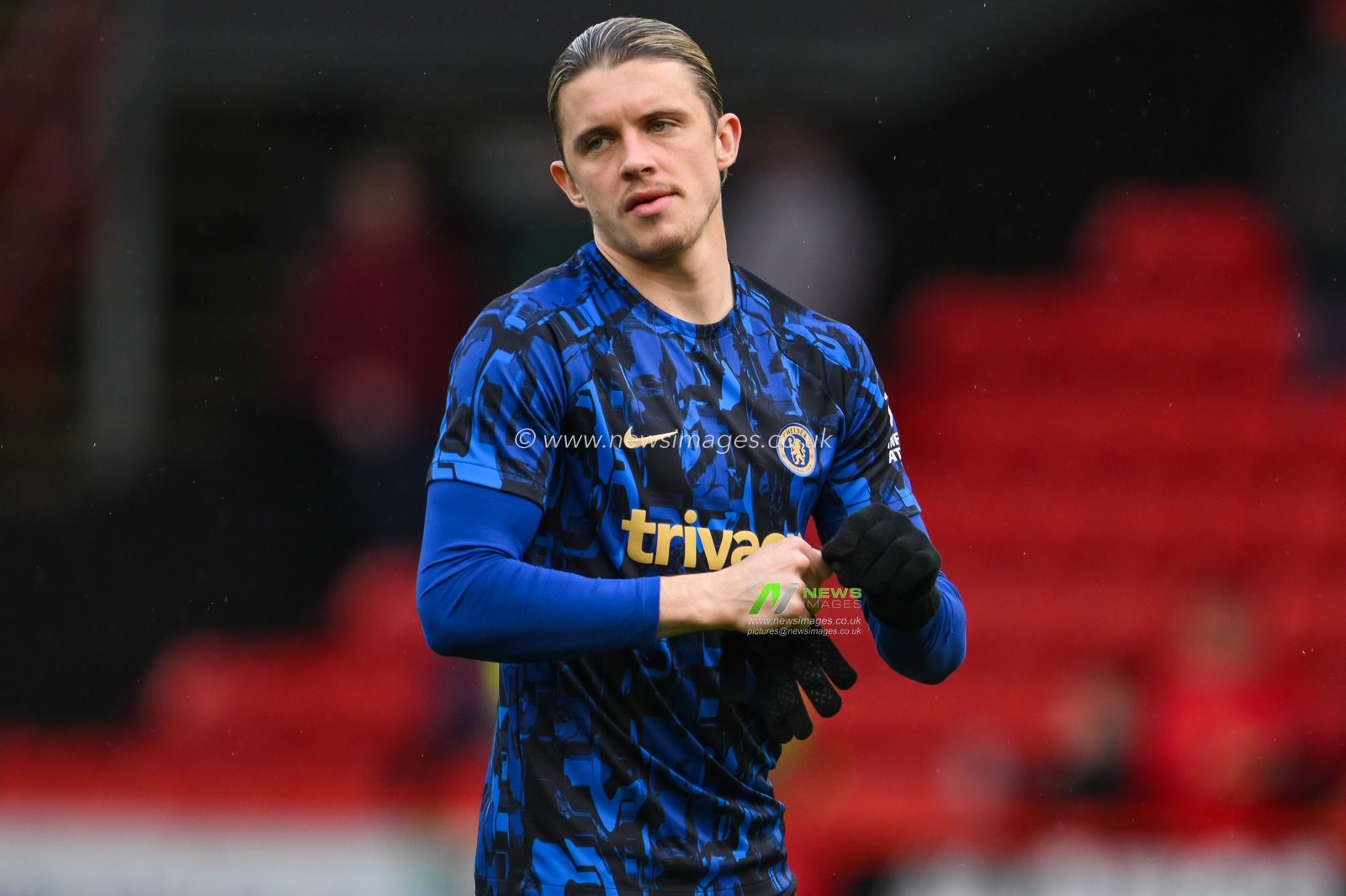 Conor Gallagher of Chelsea during the pre-game warmup ahead of the Premier League match Sheffield United vs Chelsea at Bramall Lane, Sheffield, United Kingdom, 7th April 2024

(Photo by Craig Thomas/News Images)