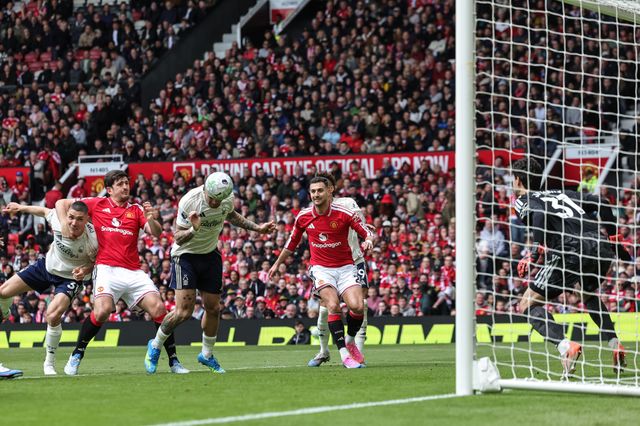 Morato of Nottingham Forest scores to make it 1-1 during the Premier League match Manchester United vs Nottingham Forest at Old Trafford, Manchester, United Kingdom on 17 May 2026

(Photo by Mark Cosgrove/News Images)
