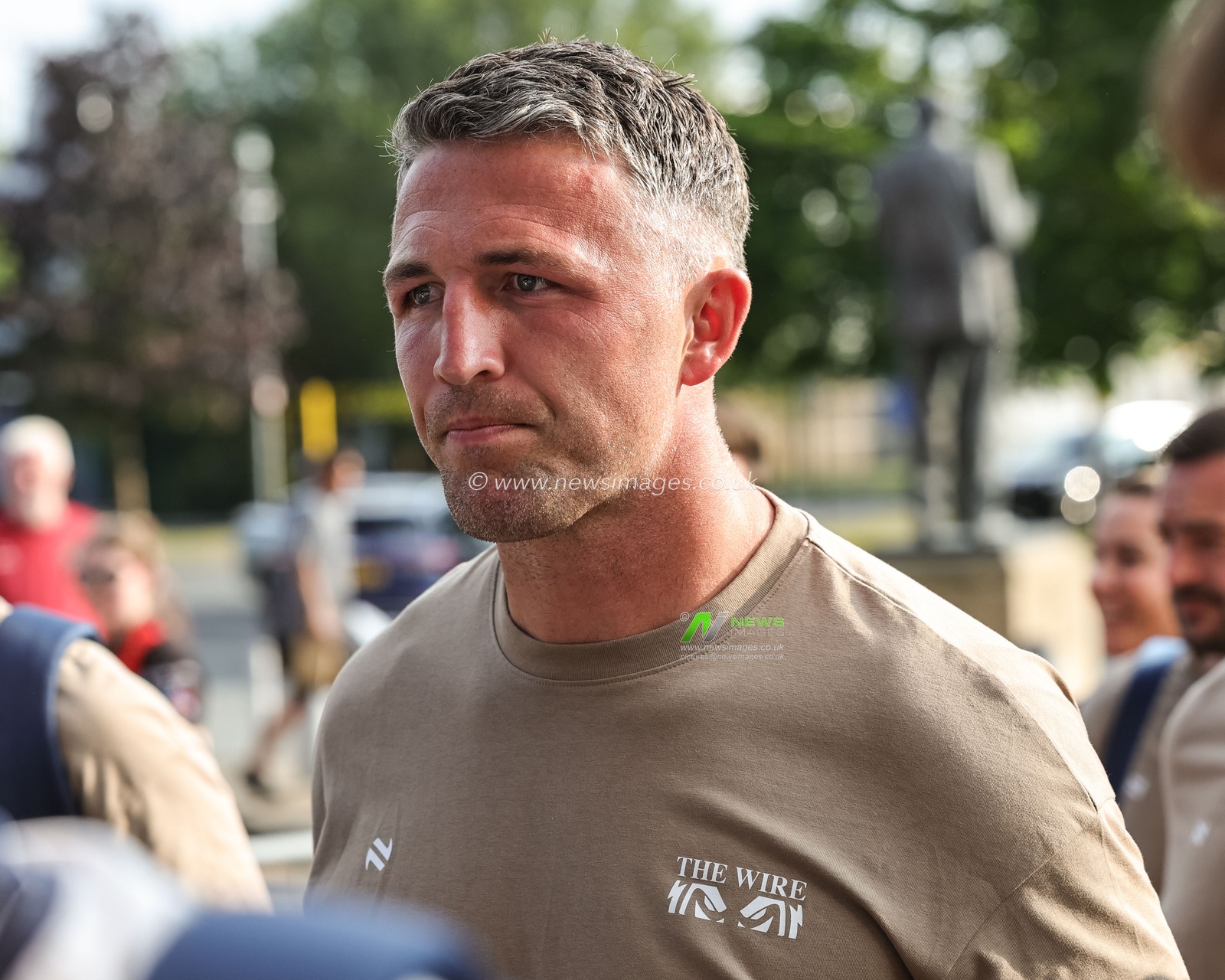 Sam Burgess head coach of Warrington Wolves arrives during the Betfred Super League round 18 match Wigan Warriors vs Warrington Wolves at The Brick Community Stadium, Wigan, United Kingdom on 10 July 2026

(Photo by Mark Cosgrove/News Images)