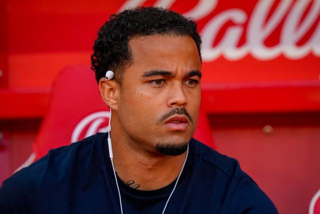 Justin Kluivert of Bournemouth sits in the dug out prior to kick off during the Premier League match Nottingham Forest vs Bournemouth at City Ground, Nottingham, United Kingdom on 24 May 2026

(Photo by Maynard Manyowa/News Images)