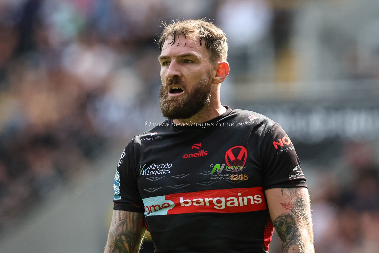 Daryl Clark of St. Helens during the Betfred Super League Round 20 match Hull FC vs St Helens at MKM Stadium, Hull, United Kingdom, 3rd August 2024

(Photo by Mark Cosgrove/News Images)