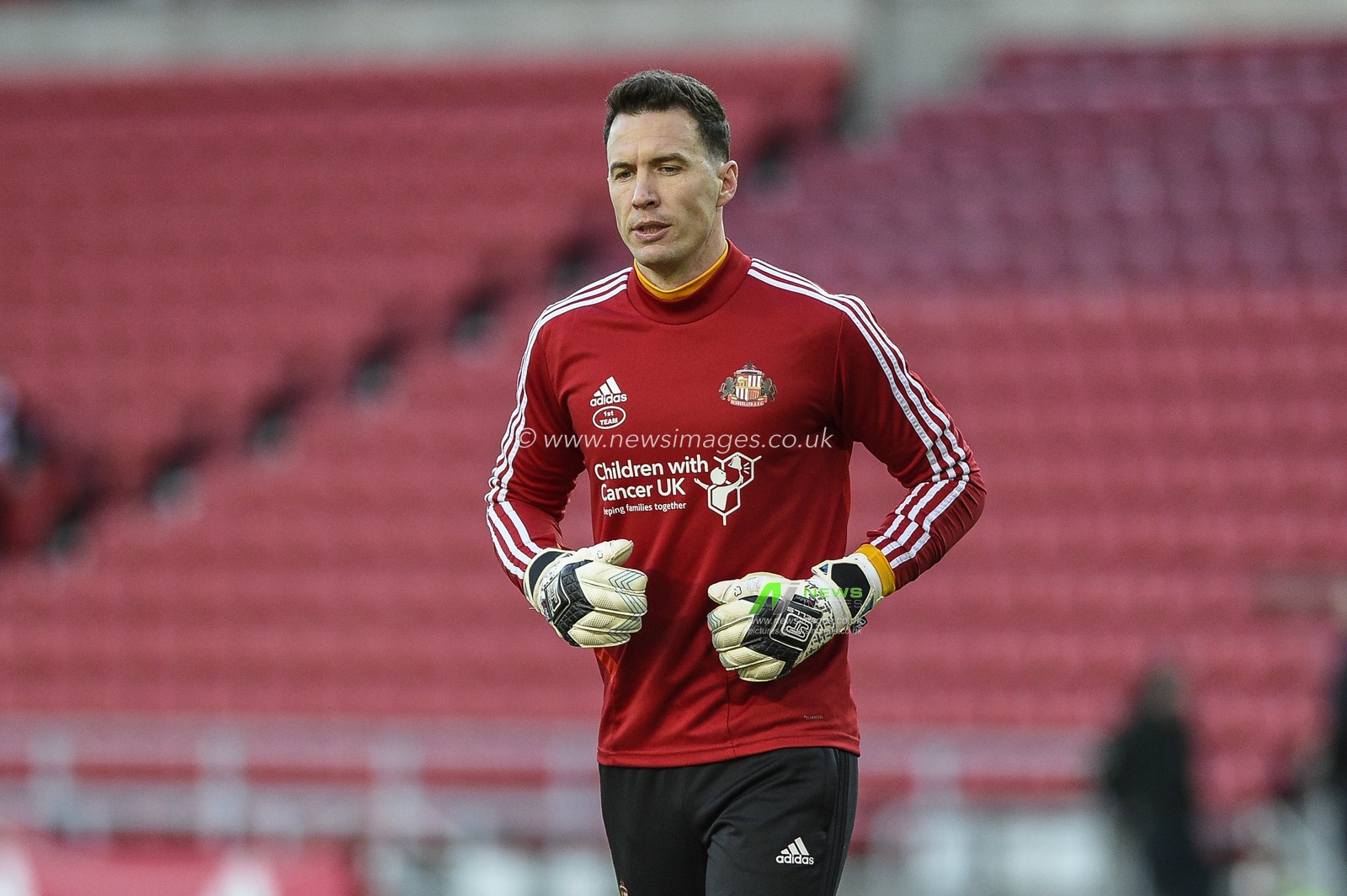 14th December 2019, Stadium Of Light, Sunderland, England; Sky Bet League 1, Sunderland v Blackpool : Jon McLaughlin (1) of Sunderland during the pre-game warmup

Credit: Iam Burn/News Images