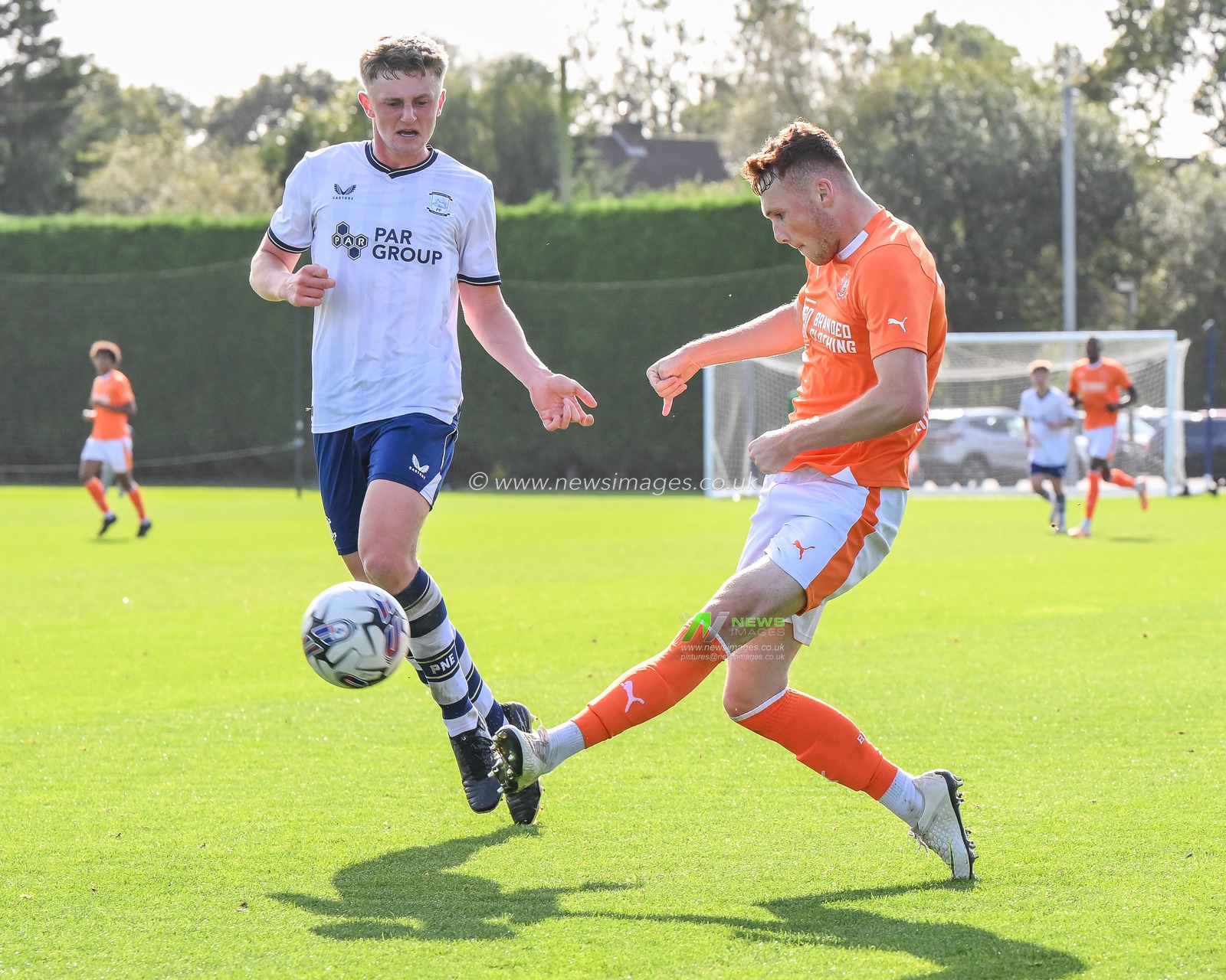 during the Central League match Preston North End vs Blackpool at Springfield Training Ground, Preston, United Kingdom, 26th September 2023

(Photo by Craig Thomas/News Images)