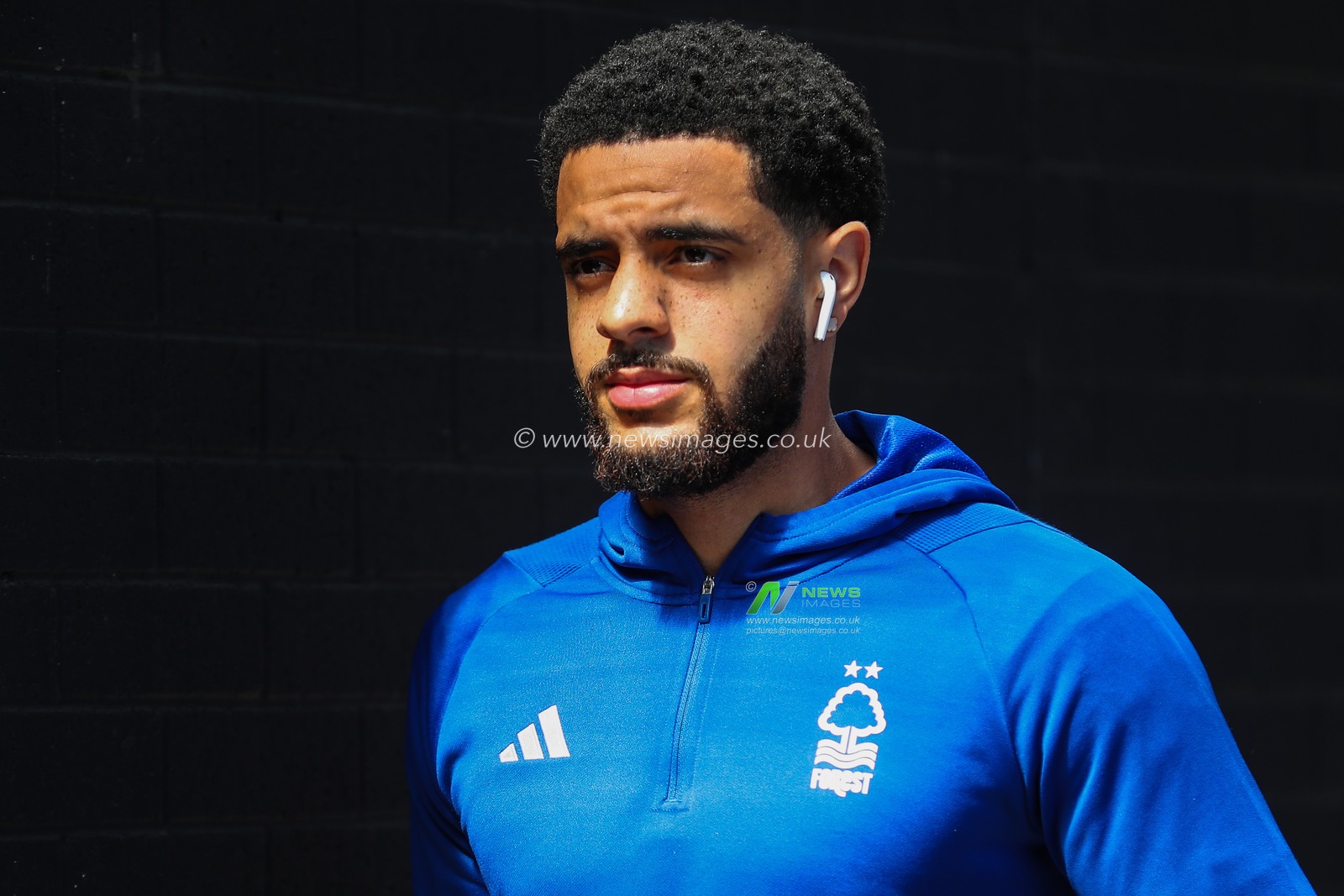 Andrew Omobamidele of Nottingham Forest arrives ahead of the Premier League match Burnley vs Nottingham Forest at Turf Moor, Burnley, United Kingdom, 19th May 2024

(Photo by Gareth Evans/News Images)