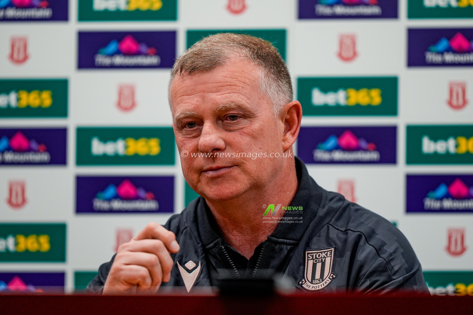 Mark Robins manager of Stoke City in the manager post match press conference during the Sky Bet Championship match Stoke City vs Blackburn Rovers at Bet365 Stadium, Stoke On Trent, United Kingdom on 11 April 2026

(Photo by Maynard Manyowa/News Images)