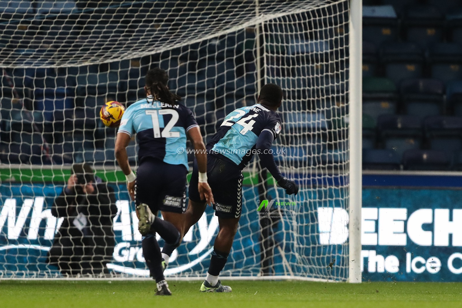 Richard KonÃ© of Wycombe Wanderers scores a penalty to make it 1-0 during the Sky Bet League 1 match Wycombe Wanderers vs Blackpool at Adams Park, High Wycombe, United Kingdom, 4th January 2025

(Photo by Gareth Evans/News Images)