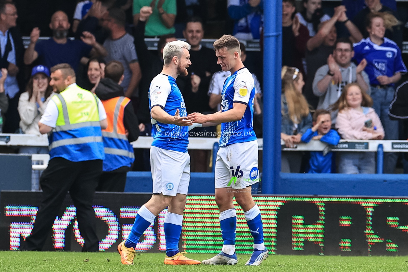 Jack Marriott #14 of Peterborough United celebrates his goal to make it 4-0
