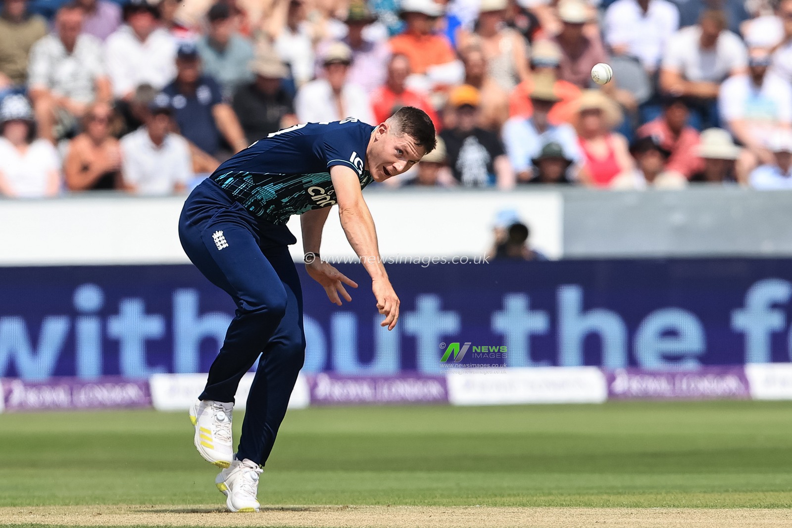Matthew Potts of England delivers the ball