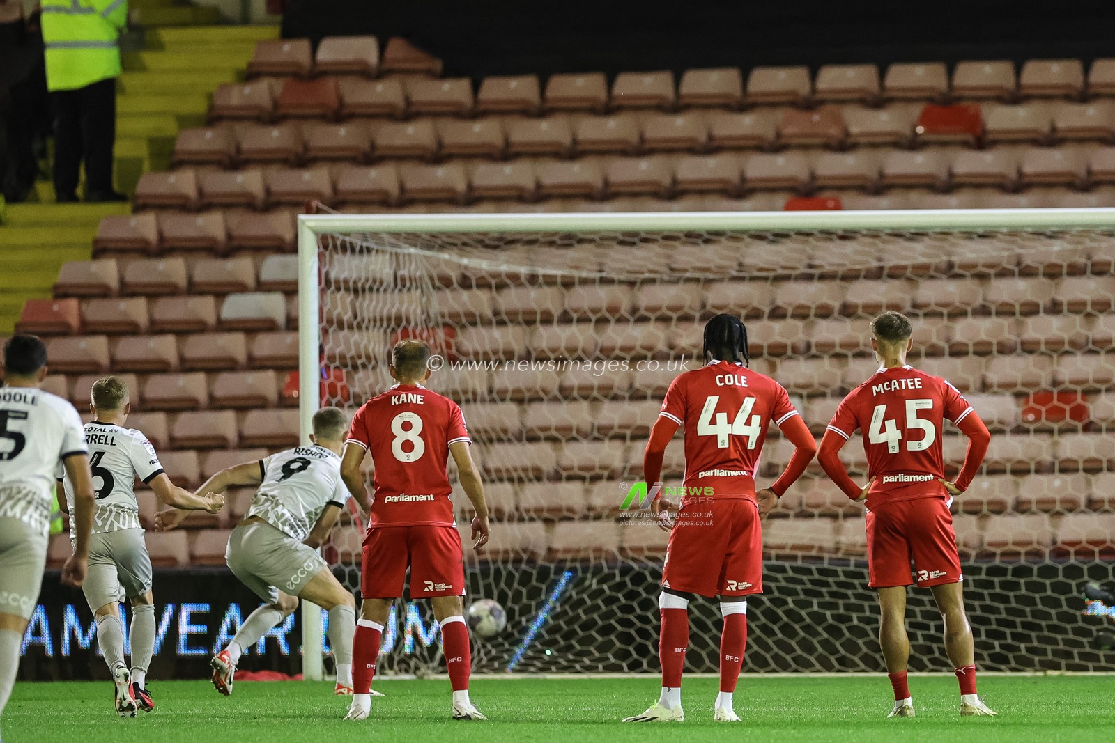 Colby Bishop #9 of Portsmouth scores a penalty to make it 0-1 during the Sky Bet League 1 match Barnsley vs Portsmouth at Oakwell, Barnsley, United Kingdom, 19th September 2023

(Photo by Mark Cosgrove/News Images)