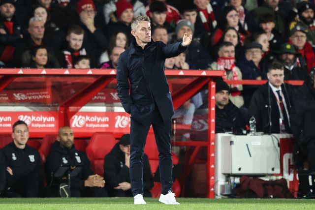Kieran McKenna Manager of Ipswich Town gives his players instructions during the Emirates FA Cup 5th Round match Nottingham Forest vs Ipswich Town at City Ground, Nottingham, United Kingdom, 3rd March 2025

(Photo by Alfie Cosgrove/News Images)