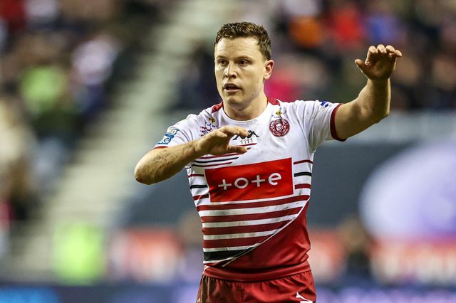 Jai Field of Wigan Warriors gives team mates instructions during the Betfred Super League match Wigan Warriors vs Hull FC at The Brick Community Stadium, Wigan, United Kingdom on 21 February 2026

(Photo by Alfie Cosgrove/News Images)