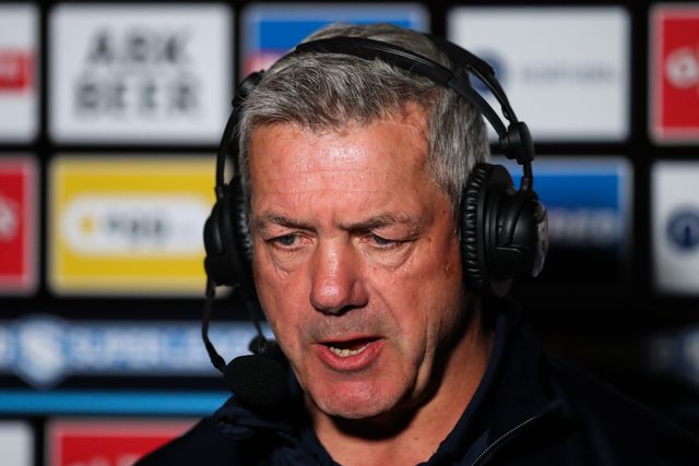 Daryl Powell Head Coach of Wakefield Trinity gives an interview after the Betfred Super League  Round 7 match St Helens vs Wakefield Trinity at Totally Wicked Stadium, St Helens, United Kingdom, 11th April 2025

(Photo by Gareth Evans/News Images)