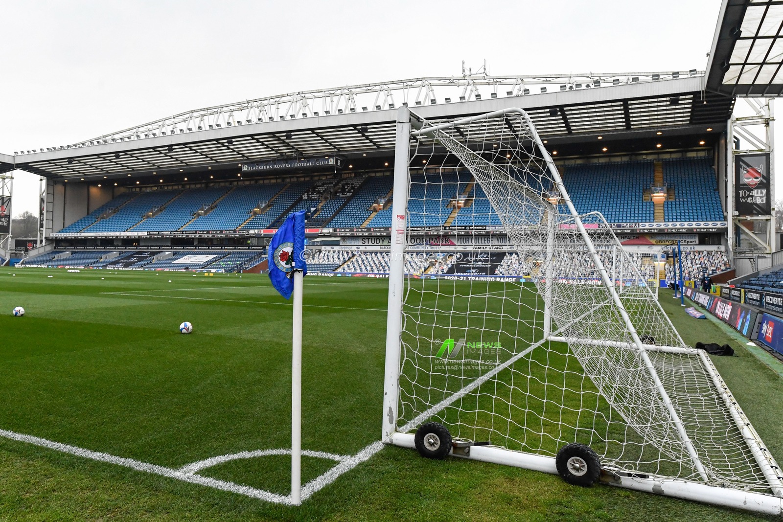 A general view of Ewood Park, the home of Blackburn Rovers