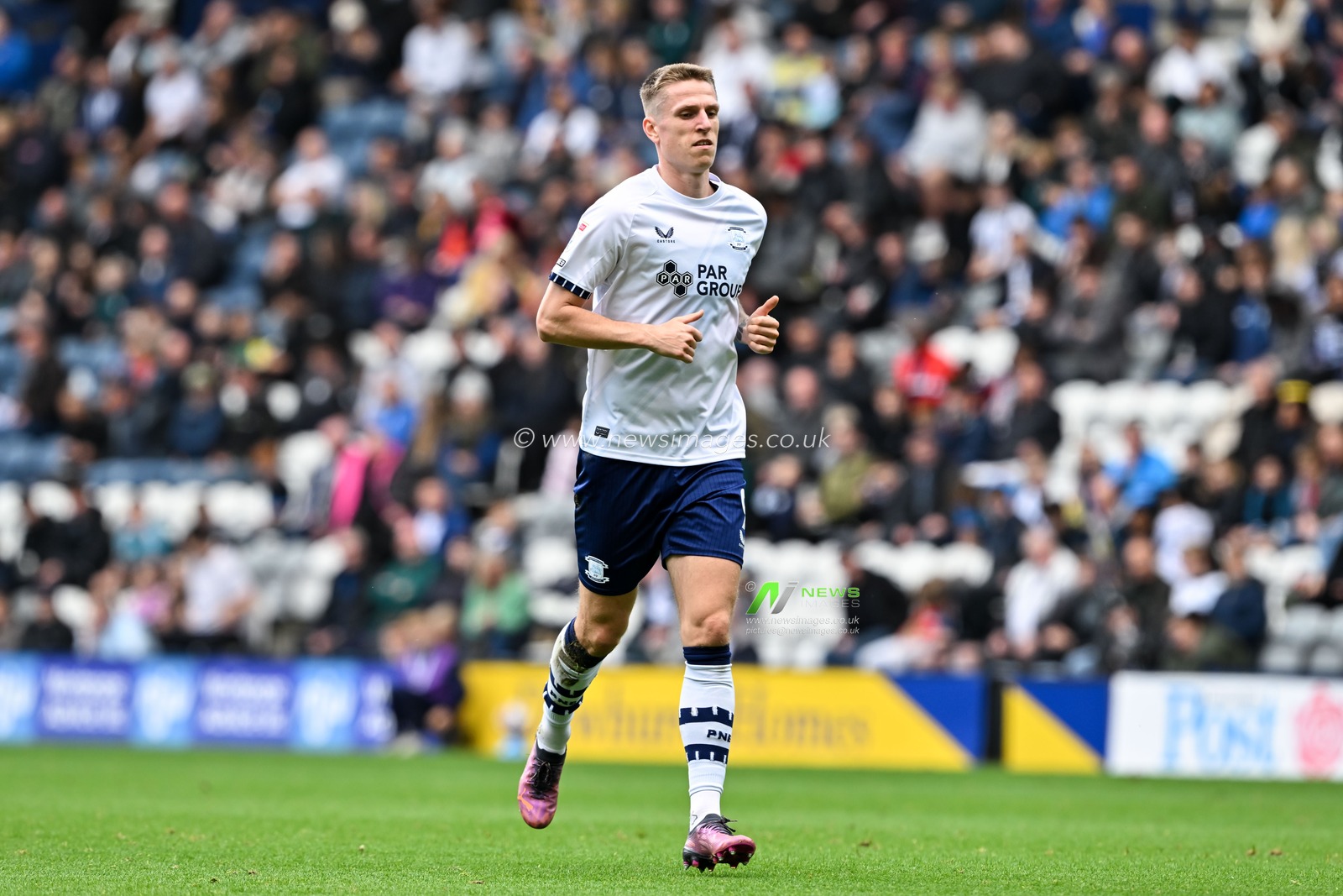Emil Riis Jakobsen of Preston North End during the Sky Bet Championship match Preston North End vs Coventry City at Deepdale, Preston, United Kingdom, 19th October 2024

(Photo by Cody Froggatt/News Images)
